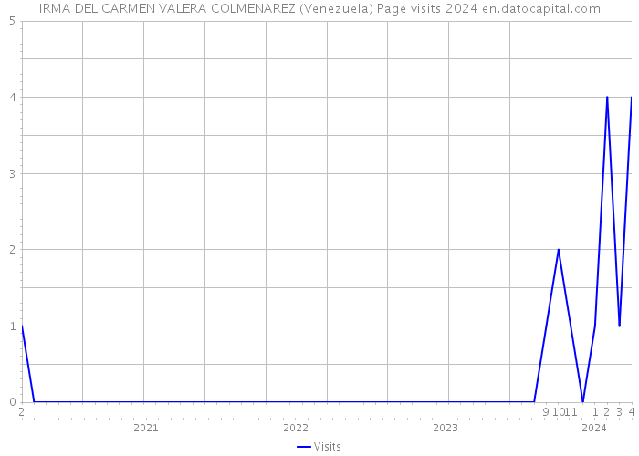 IRMA DEL CARMEN VALERA COLMENAREZ (Venezuela) Page visits 2024 