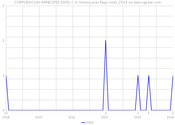 CORPORACION ARRECIFES 3000, C.A (Venezuela) Page visits 2024 