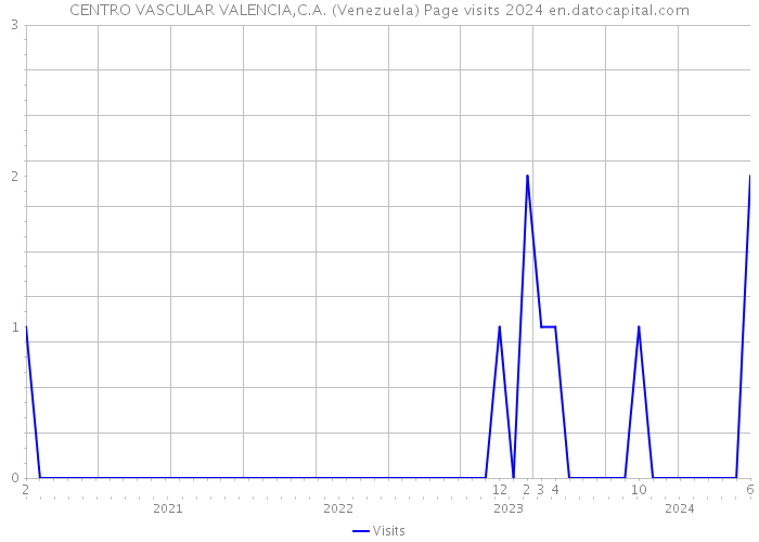 CENTRO VASCULAR VALENCIA,C.A. (Venezuela) Page visits 2024 