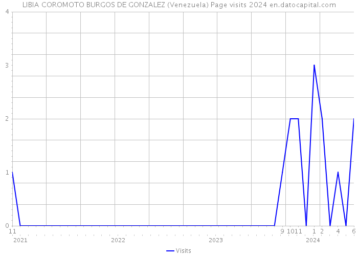 LIBIA COROMOTO BURGOS DE GONZALEZ (Venezuela) Page visits 2024 