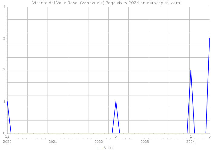 Vicenta del Valle Rosal (Venezuela) Page visits 2024 