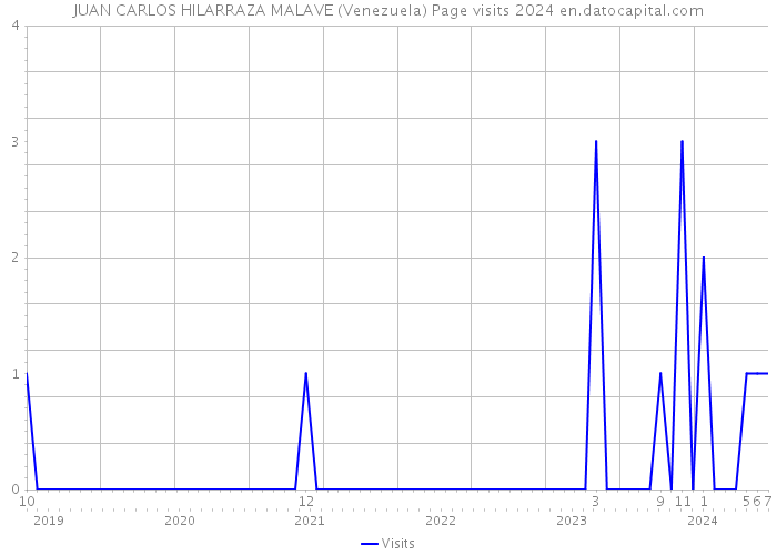 JUAN CARLOS HILARRAZA MALAVE (Venezuela) Page visits 2024 