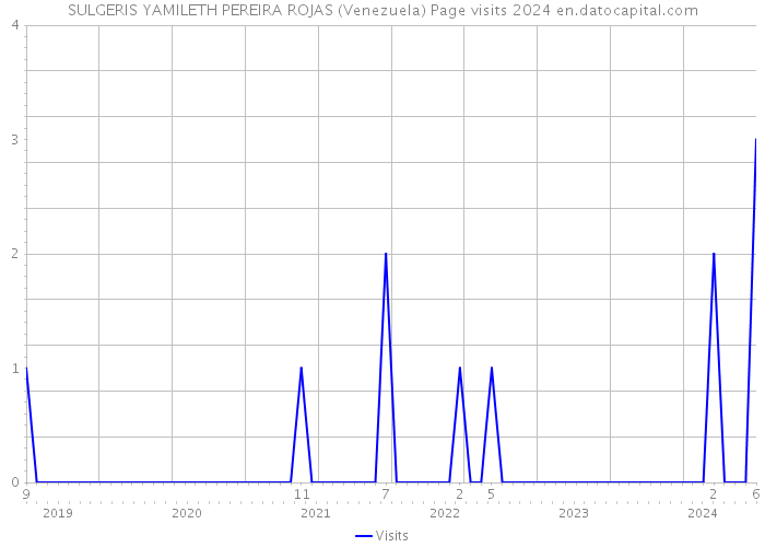 SULGERIS YAMILETH PEREIRA ROJAS (Venezuela) Page visits 2024 