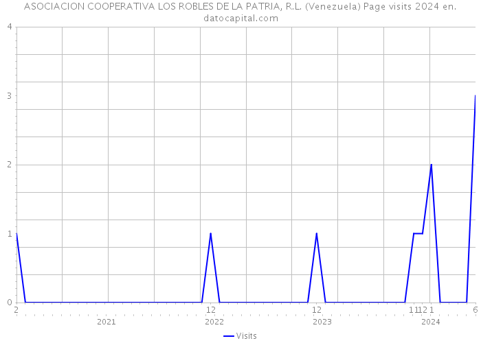 ASOCIACION COOPERATIVA LOS ROBLES DE LA PATRIA, R.L. (Venezuela) Page visits 2024 