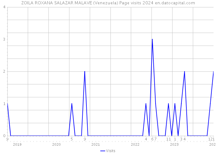 ZOILA ROXANA SALAZAR MALAVE (Venezuela) Page visits 2024 