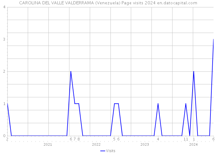 CAROLINA DEL VALLE VALDERRAMA (Venezuela) Page visits 2024 