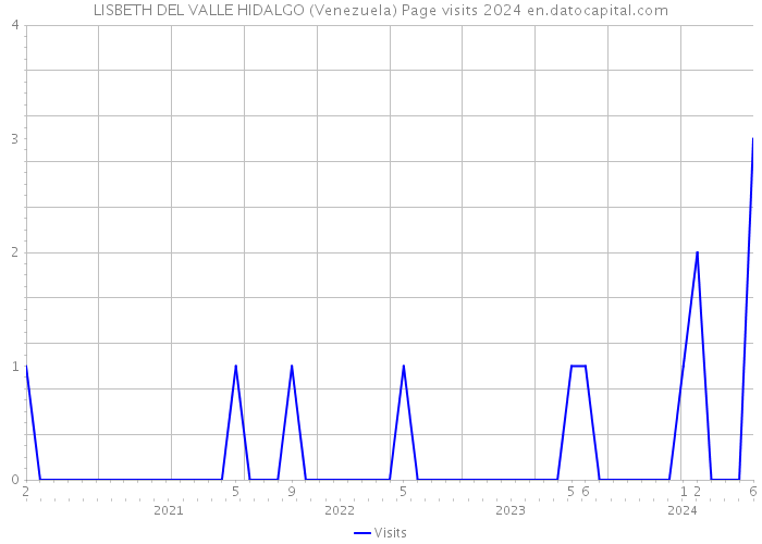 LISBETH DEL VALLE HIDALGO (Venezuela) Page visits 2024 