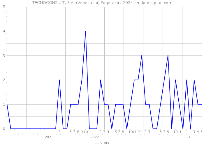TECNOCONSULT, S.A. (Venezuela) Page visits 2024 