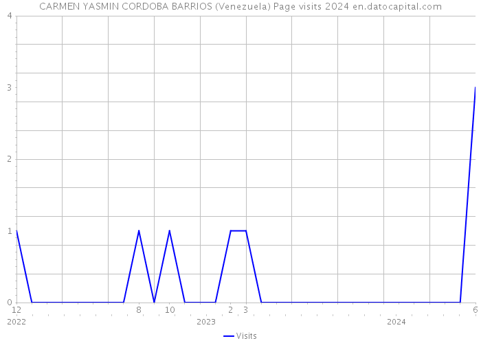 CARMEN YASMIN CORDOBA BARRIOS (Venezuela) Page visits 2024 