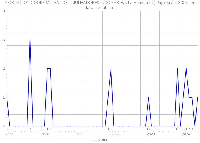 ASOCIACION COOPERATIVA LOS TRIUNFADORES INDOMABLE,R.L. (Venezuela) Page visits 2024 