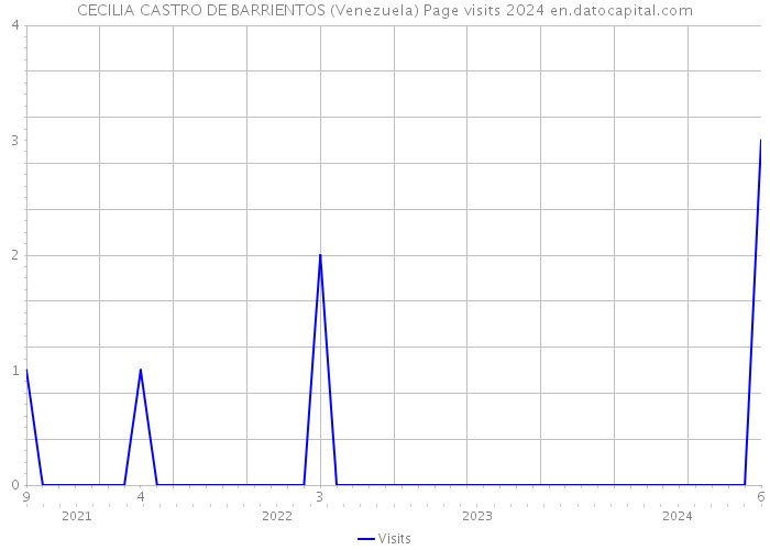 CECILIA CASTRO DE BARRIENTOS (Venezuela) Page visits 2024 