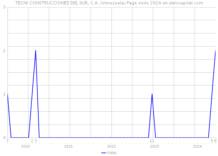TECNI CONSTRUCCIONES DEL SUR, C.A. (Venezuela) Page visits 2024 