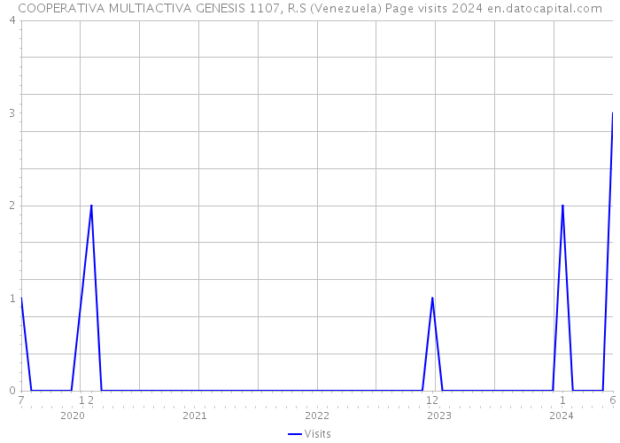 COOPERATIVA MULTIACTIVA GENESIS 1107, R.S (Venezuela) Page visits 2024 