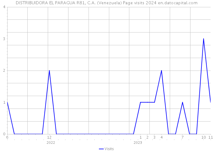 DISTRIBUIDORA EL PARAGUA R81, C.A. (Venezuela) Page visits 2024 