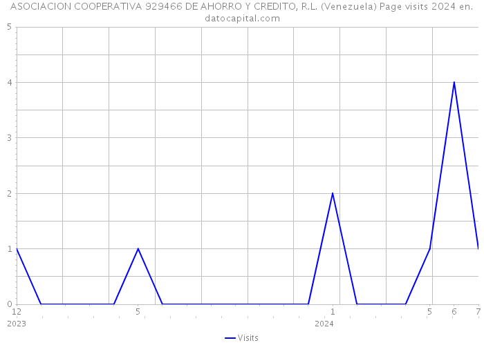 ASOCIACION COOPERATIVA 929466 DE AHORRO Y CREDITO, R.L. (Venezuela) Page visits 2024 