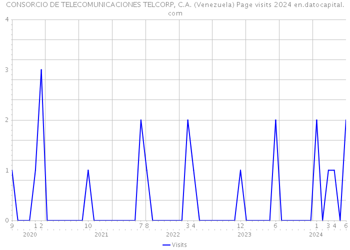 CONSORCIO DE TELECOMUNICACIONES TELCORP, C.A. (Venezuela) Page visits 2024 