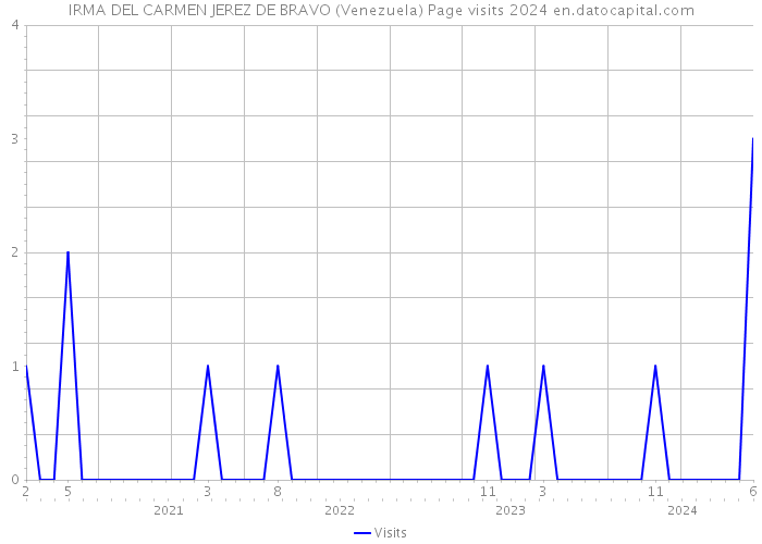IRMA DEL CARMEN JEREZ DE BRAVO (Venezuela) Page visits 2024 