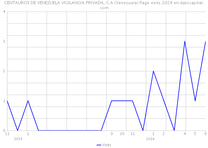 CENTAUROS DE VENEZUELA VIGILANCIA PRIVADA, C.A (Venezuela) Page visits 2024 