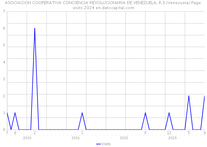 ASOCIACION COOPERATIVA CONCIENCIA REVOLUCIONARIA DE VENEZUELA, R.S (Venezuela) Page visits 2024 