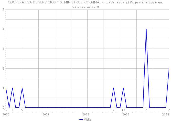 COOPERATIVA DE SERVICIOS Y SUMINISTROS RORAIMA, R. L. (Venezuela) Page visits 2024 
