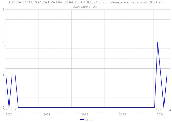 ASOCIACION COOPERATIVA NACIONAL DE ARTILLEROS, R.S. (Venezuela) Page visits 2024 