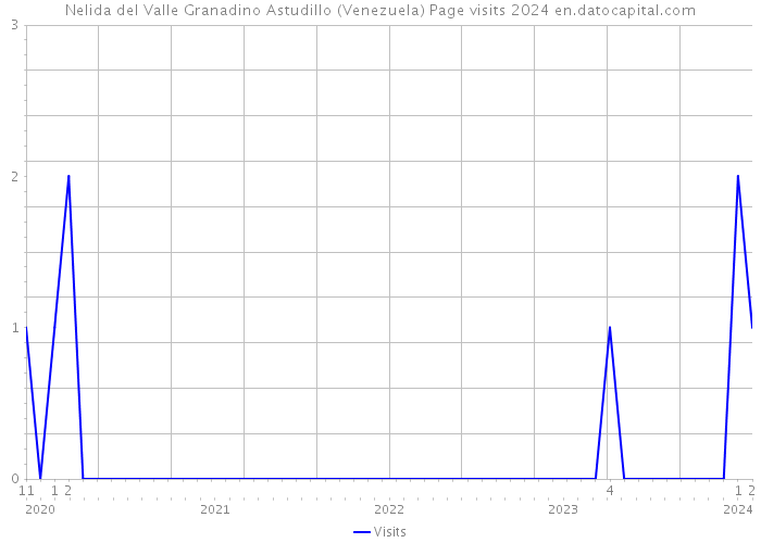 Nelida del Valle Granadino Astudillo (Venezuela) Page visits 2024 