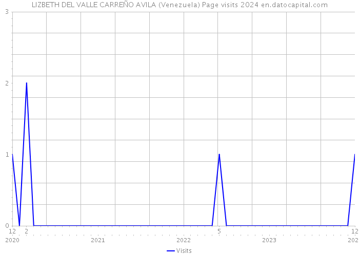 LIZBETH DEL VALLE CARREÑO AVILA (Venezuela) Page visits 2024 