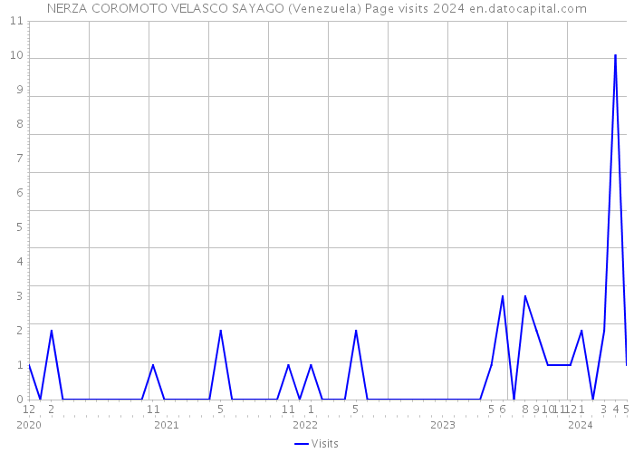 NERZA COROMOTO VELASCO SAYAGO (Venezuela) Page visits 2024 