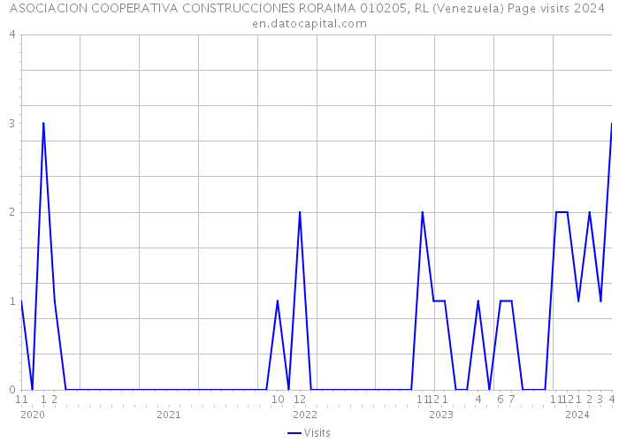 ASOCIACION COOPERATIVA CONSTRUCCIONES RORAIMA 010205, RL (Venezuela) Page visits 2024 