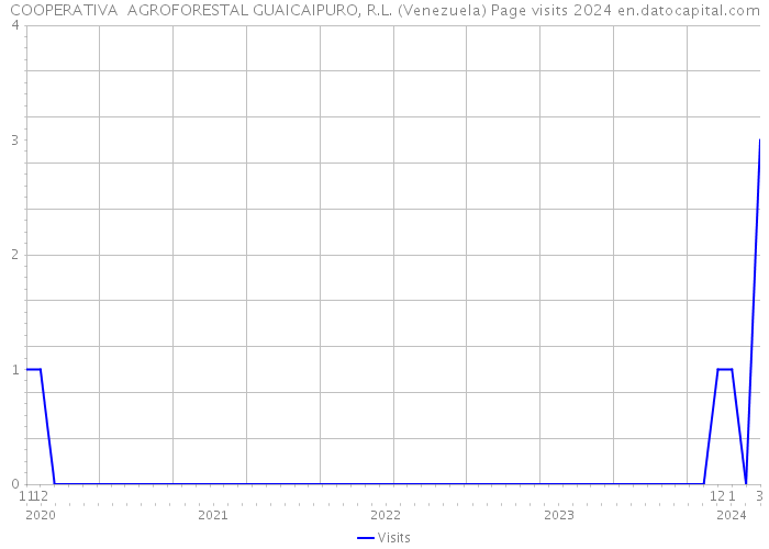 COOPERATIVA AGROFORESTAL GUAICAIPURO, R.L. (Venezuela) Page visits 2024 