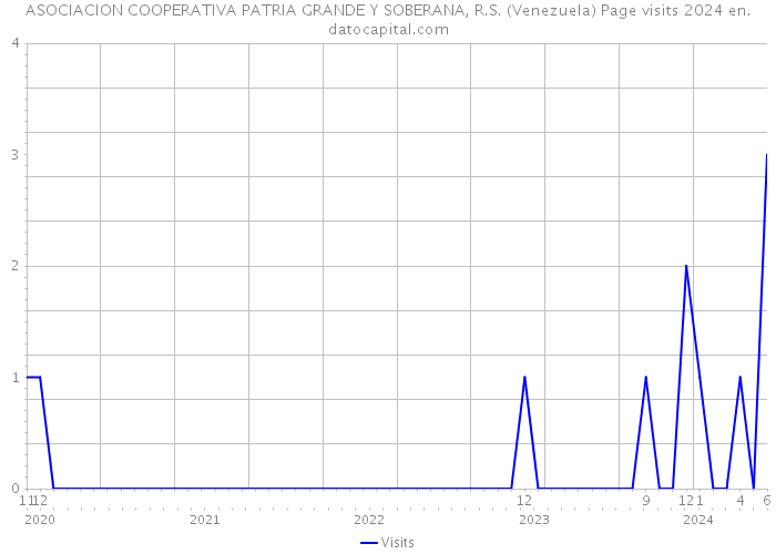 ASOCIACION COOPERATIVA PATRIA GRANDE Y SOBERANA, R.S. (Venezuela) Page visits 2024 
