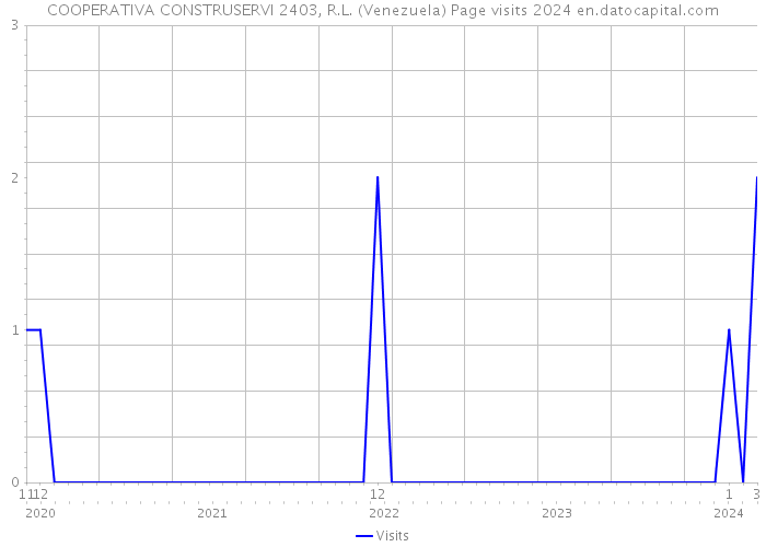 COOPERATIVA CONSTRUSERVI 2403, R.L. (Venezuela) Page visits 2024 