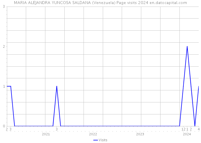 MARIA ALEJANDRA YUNCOSA SALDANA (Venezuela) Page visits 2024 