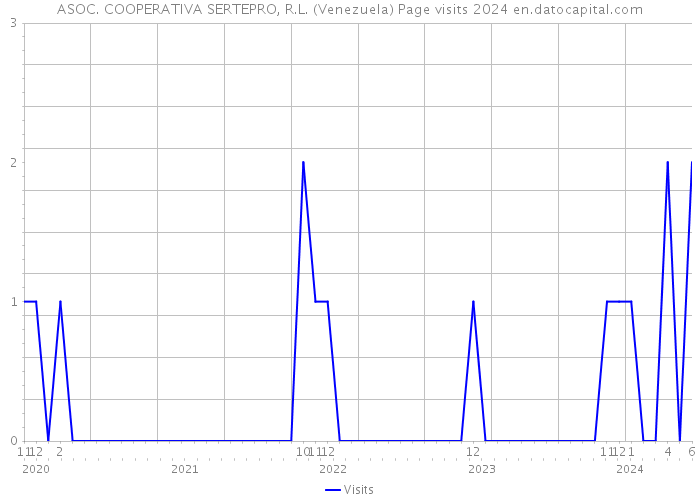 ASOC. COOPERATIVA SERTEPRO, R.L. (Venezuela) Page visits 2024 