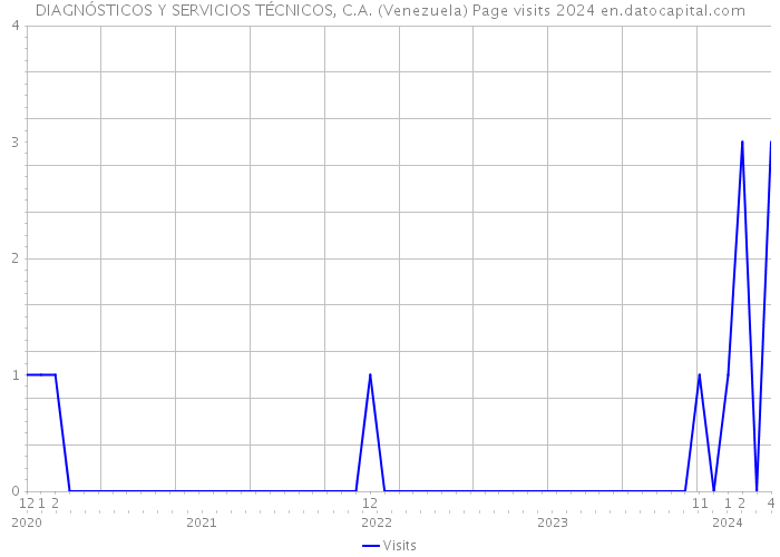 DIAGNÓSTICOS Y SERVICIOS TÉCNICOS, C.A. (Venezuela) Page visits 2024 