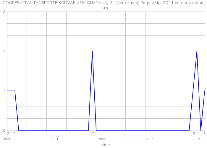 COOPERATIVA TANSPORTE BOLIVARIANA GUAYANA; RL (Venezuela) Page visits 2024 