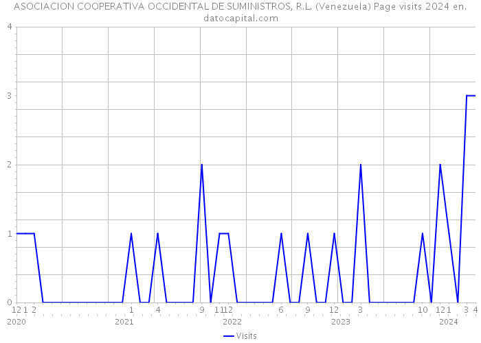 ASOCIACION COOPERATIVA OCCIDENTAL DE SUMINISTROS, R.L. (Venezuela) Page visits 2024 