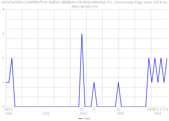 ASOCIACION COOPERATIVA NUEVA GENERACION BOLIVARIANA, R.L. (Venezuela) Page visits 2024 