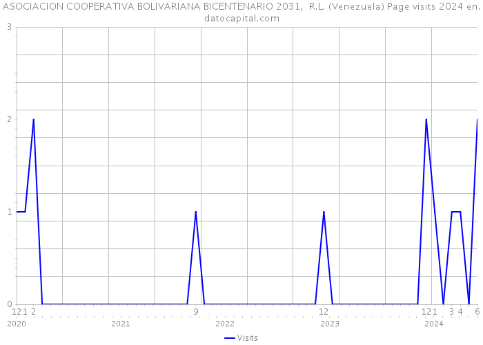 ASOCIACION COOPERATIVA BOLIVARIANA BICENTENARIO 2031, R.L. (Venezuela) Page visits 2024 
