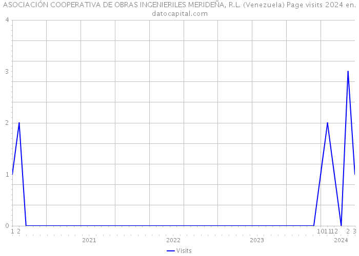 ASOCIACIÓN COOPERATIVA DE OBRAS INGENIERILES MERIDEÑA, R.L. (Venezuela) Page visits 2024 