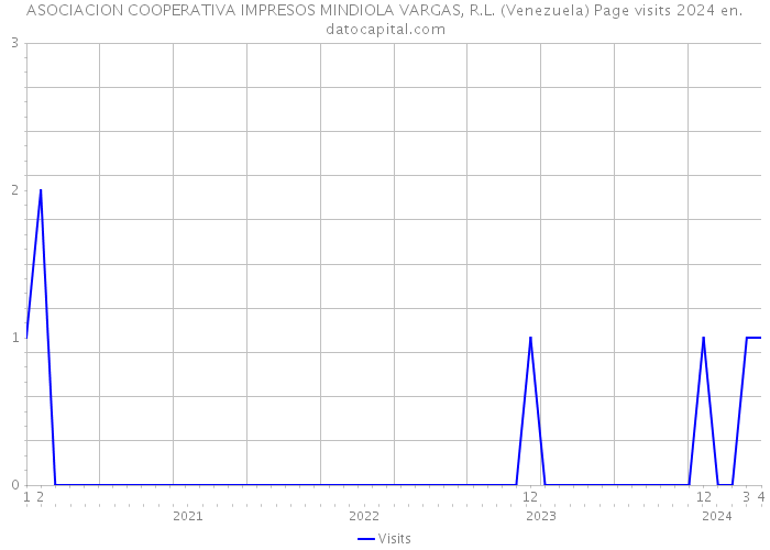 ASOCIACION COOPERATIVA IMPRESOS MINDIOLA VARGAS, R.L. (Venezuela) Page visits 2024 