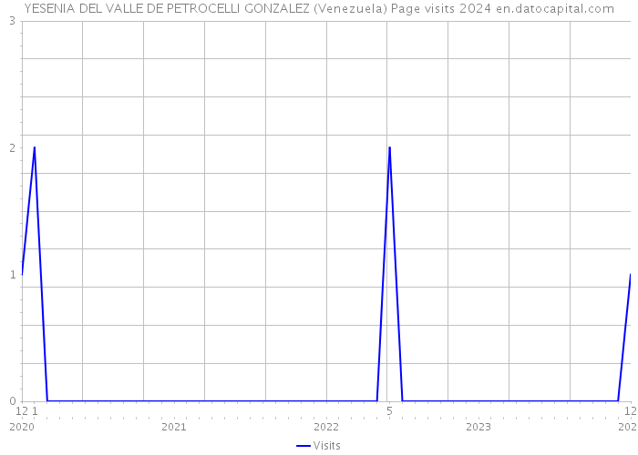 YESENIA DEL VALLE DE PETROCELLI GONZALEZ (Venezuela) Page visits 2024 