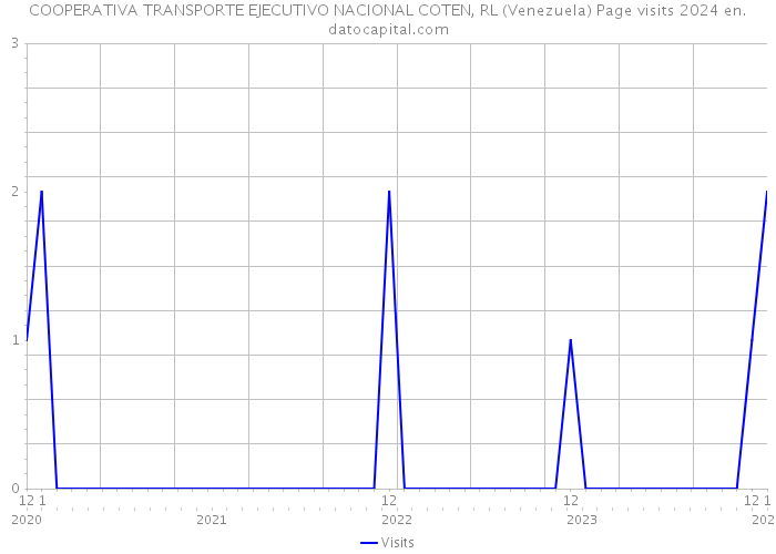 COOPERATIVA TRANSPORTE EJECUTIVO NACIONAL COTEN, RL (Venezuela) Page visits 2024 