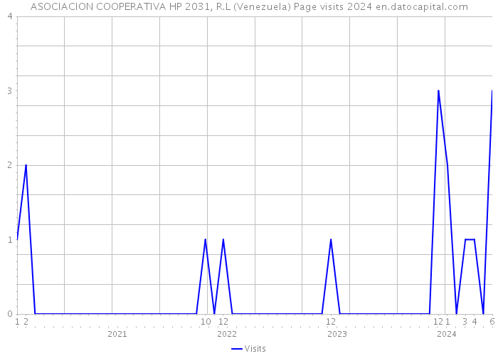 ASOCIACION COOPERATIVA HP 2031, R.L (Venezuela) Page visits 2024 