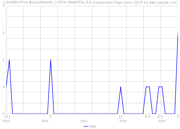 COOPERATIVA BOLIVARIANA COSTA ORIENTAL R.S (Venezuela) Page visits 2024 