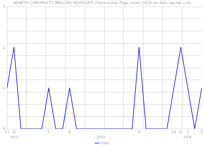 JANETH COROMOTO BRACHO MONZANT (Venezuela) Page visits 2024 