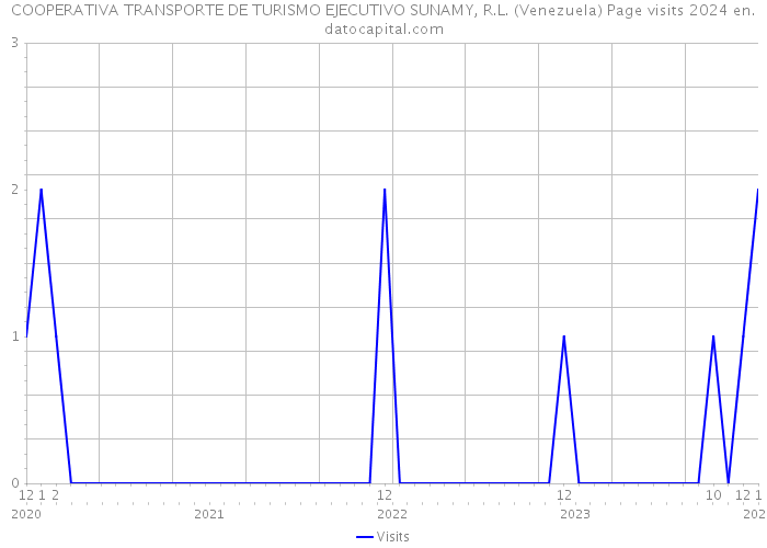 COOPERATIVA TRANSPORTE DE TURISMO EJECUTIVO SUNAMY, R.L. (Venezuela) Page visits 2024 