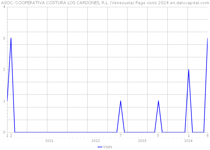 ASOC. COOPERATIVA COSTURA LOS CARDONES, R.L. (Venezuela) Page visits 2024 