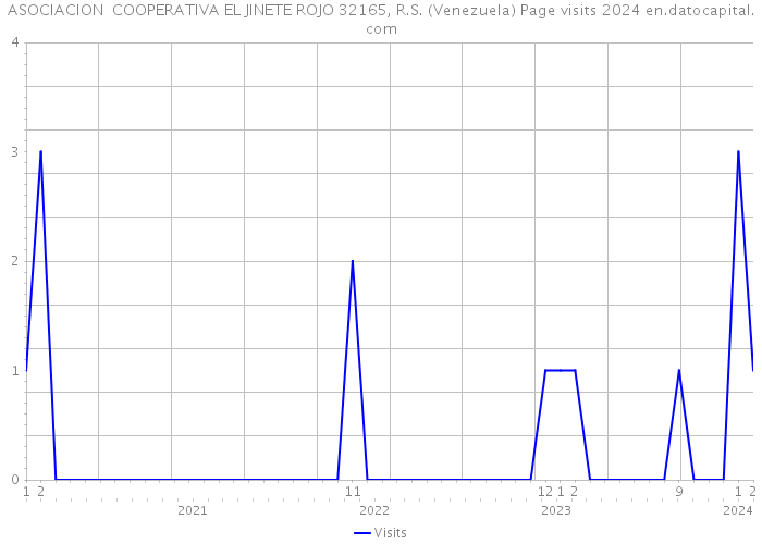 ASOCIACION COOPERATIVA EL JINETE ROJO 32165, R.S. (Venezuela) Page visits 2024 