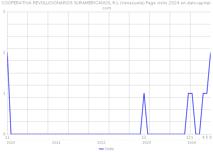COOPERATIVA REVOLUCIONARIOS SURAMERICANOS, R.L (Venezuela) Page visits 2024 